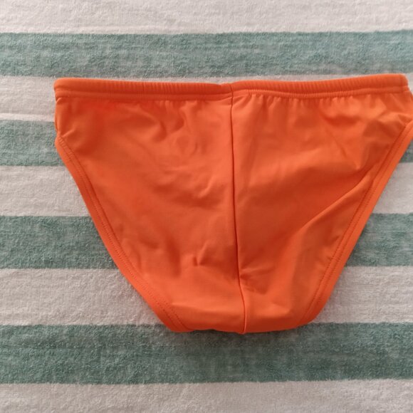 (*) ORANGE SPEEDO SWIM BRIEF, SIZE 30", 2" Side Seam (Pre-Owned) - Picture 2 of 8